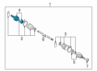 OEM Nissan Rogue JOINT ASSY-OUTER Diagram - 39211-6RE3D