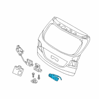 OEM Hyundai Santa Fe Sport Outside Handle & Lock Assembly-Trunk Lid Diagram - 81260-2W000
