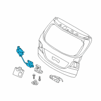 OEM 2013 Hyundai Santa Fe Power Tail Gate Power Latch Assembly Diagram - 81230-B8100