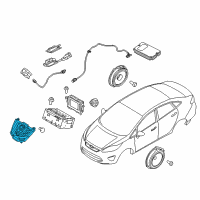 OEM 2011 Ford Fiesta Hazard Warning Switches Diagram - BE8Z18842A