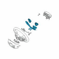 OEM Hyundai Sonata Steering Remote Control Switch Assembly Diagram - 96720-E6070-4X