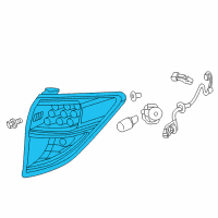 OEM 2016 Honda HR-V Lamp Unit, L. Diagram - 33552-T7S-A01