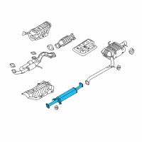 OEM 2009 Kia Rondo Center Exhaust Pipe Diagram - 286501D300