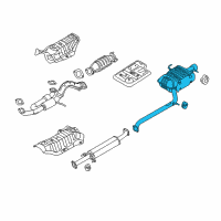 OEM Kia Rondo Main Muffler Assembly Diagram - 287001D350