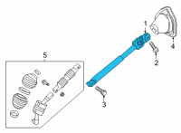 OEM GMC Yukon XL Intermed Shaft Diagram - 84488135