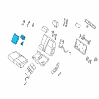 OEM 2020 Nissan Pathfinder Rear Seat Armrest Diagram - 88700-3KA1A