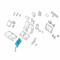 OEM Nissan Pathfinder Heater Unit Assembly-Rear Seat Cushion, Passenger Side Diagram - 88385-3JA1A