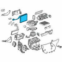 OEM 2014 Cadillac CTS Evaporator Core Diagram - 23375992