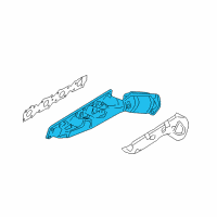 OEM 2013 Infiniti QX56 Manifold Exhaust W/CAT, RH Diagram - 14002-1LA0D