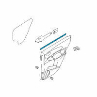 OEM 2009 Hyundai Tucson Weatherstrip-Rear Door Belt Inside LH Diagram - 83231-2E000