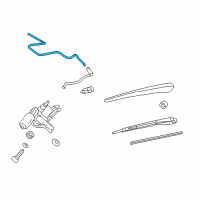 OEM Cadillac CTS Washer Hose Diagram - 25888260