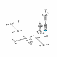 OEM Lexus RX400h INSULATOR, Rear Coil Spring Diagram - 48258-0E010