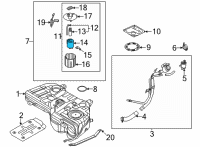 OEM Hyundai FILTER-FUEL PUMP Diagram - 31112-K5000