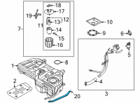 OEM 2021 Hyundai Santa Fe Band Assembly-Fuel Tank RH Diagram - 31211-R5000