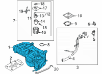 OEM Hyundai Santa Cruz TANK ASSY-FUEL Diagram - 31150-K5000