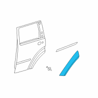 OEM 2008 Jeep Liberty APPLIQUE-Rear Door Diagram - 1CK68TZZAE