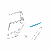 OEM 2012 Jeep Liberty APPLIQUE-Rear Door Diagram - 5KG84RXFAA