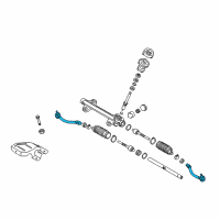 OEM 2015 Kia Forte5 End Assembly-Tie Rod, LH Diagram - 56820B0000