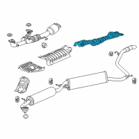 OEM 2021 Honda Odyssey Plate D, Floor Heat Baffle Diagram - 74606-THR-A00