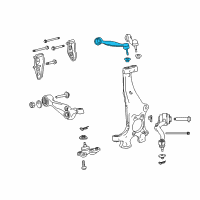 OEM Lexus LS460 Front Suspension Upper Control Arm Assembly Left Diagram - 48630-59125