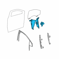 OEM 2018 Cadillac XT5 Window Regulator Diagram - 23287652