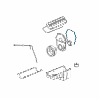 OEM 2001 GMC Yukon XL 2500 Front Cover Gasket Diagram - 12556370