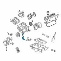 OEM Acura TL Sensor, Crank Cylinder Diagram - 37840-PY3-026