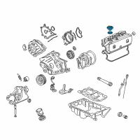 OEM Acura RSX Cap Assembly, Oil Filler Diagram - 15610-P5A-A01