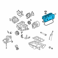 OEM Acura Legend Cover Assembly, Driver Side Cylinder Head Diagram - 12310-P5A-000