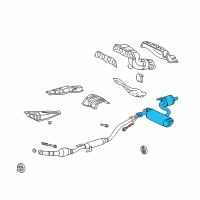 OEM 2003 Toyota Celica Rear Pipe Assembly Diagram - 17430-22070