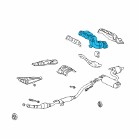 OEM 2003 Toyota Celica Exhaust Manifold Diagram - 17104-22050