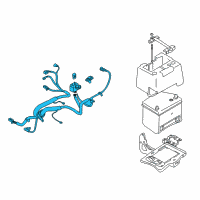 OEM Chrysler Sebring Battery Cables Diagram - MR515884