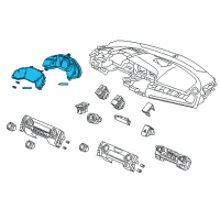 OEM 2017 Honda Civic Meter Assembly, Combination Diagram - 78100-TGG-A41