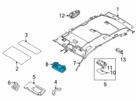 OEM 2022 Hyundai Tucson Vanity Lamp Assembly, Left Diagram - 92890-L1000-MMH