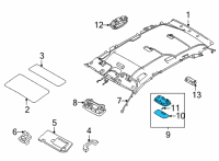 OEM 2022 Hyundai Tucson LAMP ASSY-ROOM Diagram - 92850-L1000-NNB