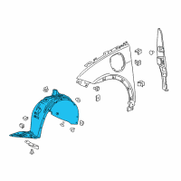 OEM 2020 Chevrolet Bolt EV Fender Liner Diagram - 42689378