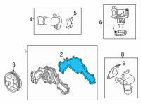 OEM Cadillac CT5 Water Pump Gasket Diagram - 12646695