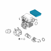 OEM 2005 BMW 745i Air Filter Element Diagram - 13-71-7-505-007