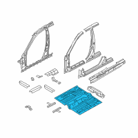 OEM Hyundai Accent Panel-Center Floor Diagram - 65111-1G300