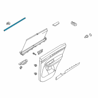 OEM 2013 Kia Sorento WEATHERSTRIP-Rear Door Belt Inside Diagram - 832312P000