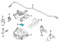 OEM 2017 Hyundai Ioniq Pad Diagram - 31183-3M000