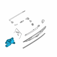 OEM BMW Rear Window Wiper Motor Diagram - 61-62-6-927-851