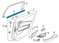 OEM 2022 Acura TLX Weatherstrip, Right Rear Diagram - 72835-TGV-A01