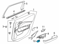 OEM 2022 Acura TLX Switch, Rear Power Window Diagram - 35770-TGV-A01