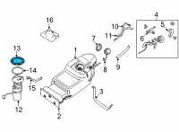 OEM 2013 Nissan Xterra Plate-Lock, Fuel Gauge Diagram - 17343-EA000