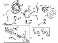 OEM 2016 Toyota Mirai Park Brake Shoes Spring Diagram - 90015-DY012