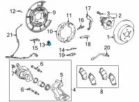 OEM 2019 Toyota Mirai Park Brake Shoes Retainer Diagram - 46555-47020