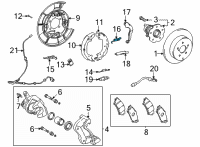 OEM Toyota Mirai Park Brake Shoes Spring Diagram - 90015-DY013