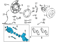 OEM 2016 Toyota Mirai Caliper Assembly Diagram - 47850-47060