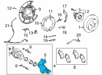 OEM 2019 Toyota Mirai Caliper Mount Diagram - 47821-47160